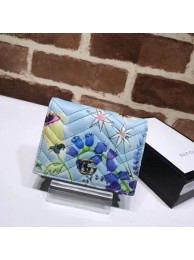 Gucci GG Marmont Card Case 466492 SkyBlue HY19593dN21