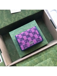 Gucci GG Marmont card case canvas 466492 Pink HY16429Yv36