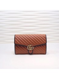 Gucci GG Marmont clutch 498079 brown HY11670vK93