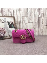 Gucci GG Marmont Embroidered Velvet mini Bag 446744T Rose HY24779Oj66