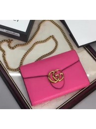 Gucci GG Marmont Leather mini Chain Bag 401232 Rose HY1538vN22
