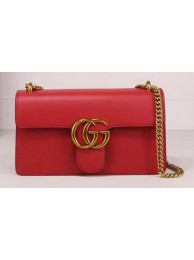 Gucci GG Marmont Leather Shoulder Bag 431777 Red HY7713hi67