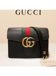 Gucci GG Marmont Leather Shoulder Bag 476468 black HY6213Tk78