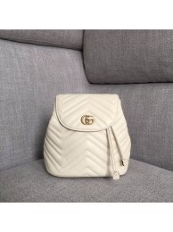 Gucci GG Marmont matelasse backpack 528129 white HY13002Is53