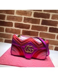 Gucci GG Marmont matelasse bag 443497 Fuchsia&red& pink HY1620Kn56