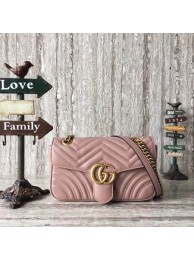 Gucci GG Marmont matelasse Mini Bag 446744 Pink HY11481nV16