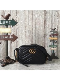 Gucci GG Marmont Matelasse mini Bag 448065 Black HY18111Gp37