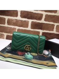 Gucci GG Marmont Matelasse mini Bag 448426 Green HY11088pk20