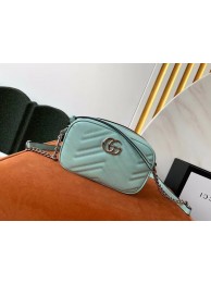 Gucci GG Marmont Matelasse samll Shoulder Bag 447632 Pastel green HY6442Yf79