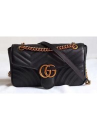 Gucci GG Marmont Matelasse Shoulder Bag 443497 Black HY20329hk64