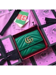 Gucci GG Marmont Matelasse Wallet 474802 Green HY11251DO87