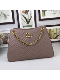 Gucci GG Marmont Medium Matelasse Shoulder Bag 453569 Pink HY16113PC54