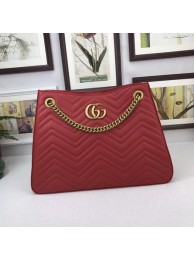 Gucci GG Marmont Medium Matelasse Shoulder Bag 453569 Red HY5361NP24