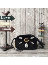 Gucci GG Marmont mini Bag 448065 Black HY26106rd58