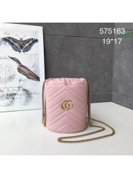 Gucci GG Marmont mini bucket bag 575163 pink HY2548Pf97