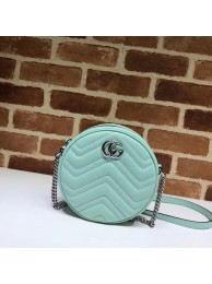 Gucci GG Marmont mini round shoulder bag 550154 Pastel green HY15161DS71