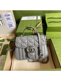 Gucci GG Marmont mini top handle bag 583571 gray HY2356nV16