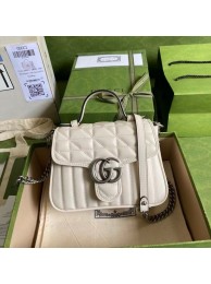 Gucci GG Marmont mini top handle bag 583571 white HY12950rf73
