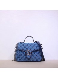 Gucci GG Marmont Multicolor mini top handle bag 583571 blue HY6983hi67