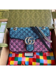 Gucci GG Marmont multicolor small shoulder bag 443497 Pink&blue&green&red HY20882wn15