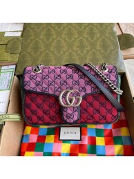 Gucci GG Marmont multicolor small shoulder bag 443497 Pink&green&yellow&red HY20544Fh96