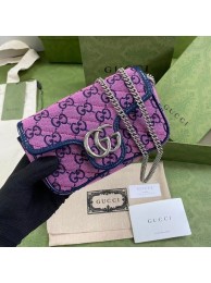 Gucci GG Marmont Multicolor super mini bag 476433 pink HY14444cf57