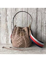 Gucci GG Marmont Quilted Leather Bucket Bag 476674 Camel HY7196JD63