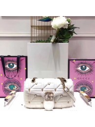 Gucci GG Marmont Small Matelasse Shoulder Bag 443497 White HY17517UF26