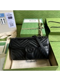 Gucci GG Marmont small shoulder bag 443497 black HY13512Zw99
