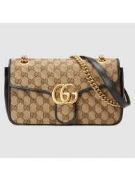 Gucci GG Marmont small shoulder bag 443497 black HY23112bT70