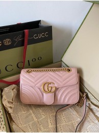 Gucci GG Marmont small shoulder bag 443497 light pink HY7515lk46