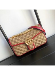 Gucci GG Marmont small shoulder bag 443497 red HY18310fJ40