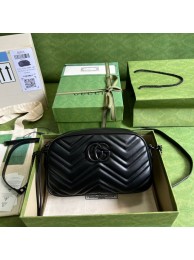 Gucci GG Marmont small shoulder bag 447632 black HY9733Pu45