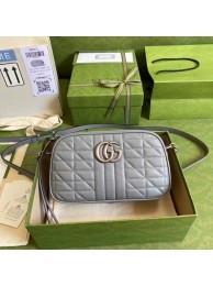 Gucci GG Marmont small shoulder bag 447632 Dark grey HY21513hI90