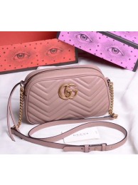 Gucci GG Marmont Small Shoulder Bag 447632 Deep Pink HY8813PC54