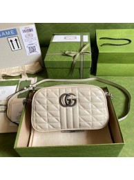 Gucci GG Marmont small shoulder bag 447632 white HY11108Ri95