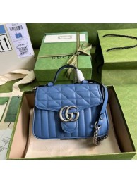 Gucci GG Marmont small shoulder bag 583571 blue HY6825ki86