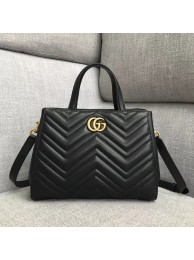 Gucci GG Marmont small top handle bag 448054 black HY20372yk28