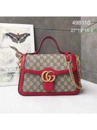 Gucci GG Marmont small top handle bag 498110 red HY23934cf57
