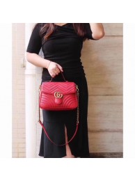 Gucci GG Marmont Small Top Handle Bag 498110 Red HY24107su78