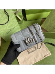 Gucci GG Marmont super mini bag 476433 Grey HY21868Nw52