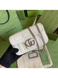 Gucci GG Marmont super mini bag 476433 White HY7629yC28