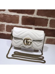 Gucci GG Marmont super mini bag 574969 white HY6536uT54
