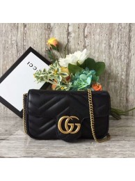 Gucci GG Marmont Velvet Nano Shoulder Bag 476433A Black HY15415hc46