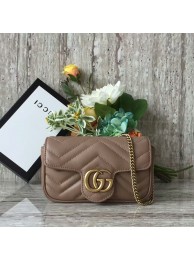 Gucci GG Marmont Velvet Nano Shoulder Bag 476433A Brown HY2672bT70