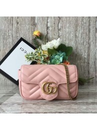 Gucci GG Marmont Velvet Nano Shoulder Bag 476433A Light Pink HY3426HW50