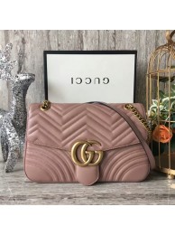 Gucci GG Marmont Velvet Shoulder Bag 443496A Light Pink HY14546De45