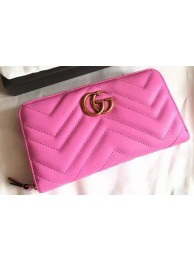 Gucci GG Marmont Zip Around Wallet 443123 Rose HY23622ff76
