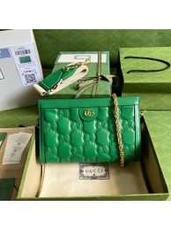 Gucci GG Matelasse leather shoulder bag 702200 Bright green HY8464Ea63