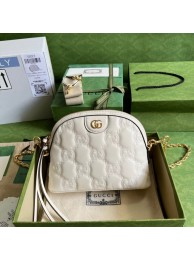 Gucci GG Matelasse leather shoulder bag 702229 white HY1009tg76